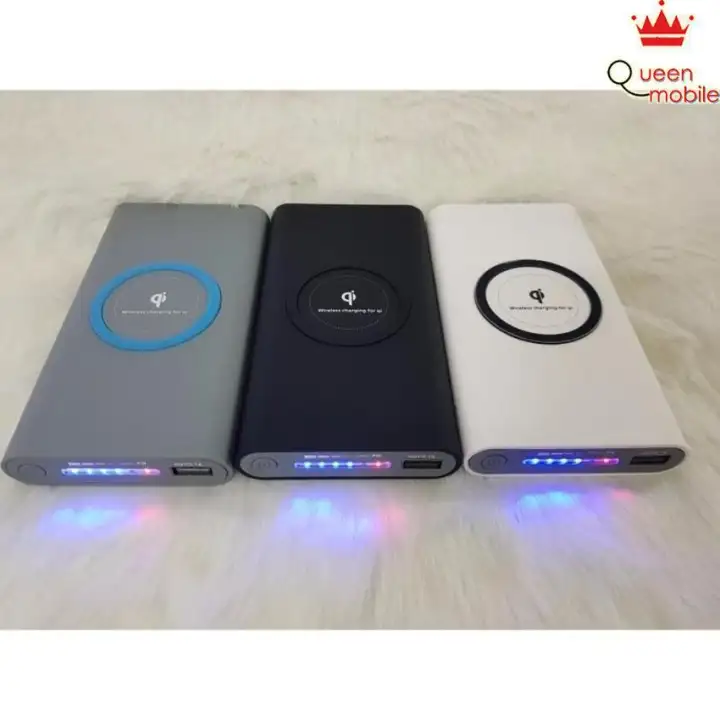 [HCM]Sạc Dự Phòng Kiêm Sạc Không Dây QI 10000mAh