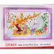 Tranh đính đá đồng hồ hoa mai DF304. 
