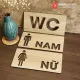 Bảng gỗ WC , bảng toilet Nam , bảng toilet Nữ dán cửa nhà vệ sinh giá siêu rẻ, siêu chất lượng SAN-TL38. 