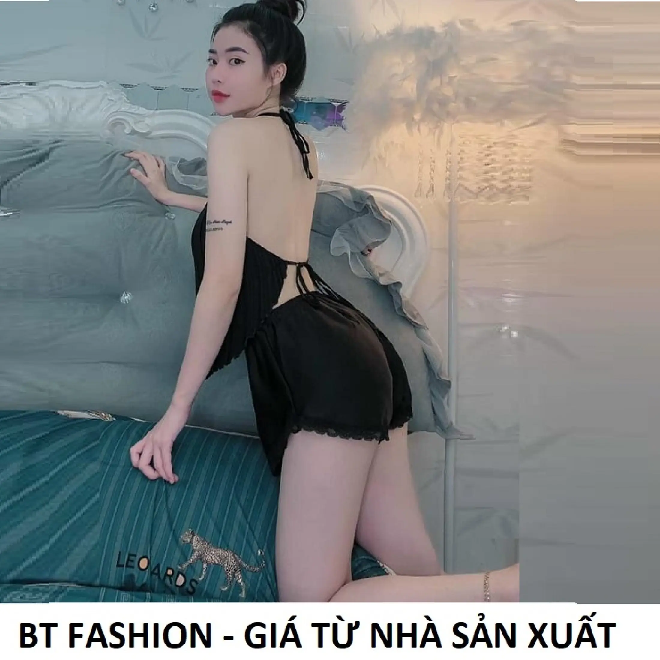 Đồ Ngủ Gợi Cảm Vải Satiin Đẹp BT Fashion + Video, Hình Thật (HD02)