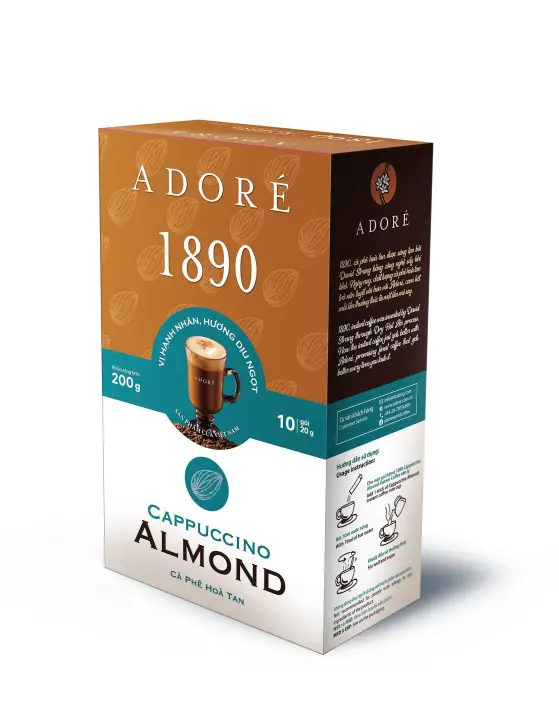 CÀ PHÊ HOÀ TAN ADORÉ 1890 CAPPUCCINO ALMOND