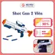 Đồ Chơi Trẻ Em Phóng Xốp Neft Cỡ Lớn SHOTGUN 2 VIÊN - Nhựa ABS Bền - 2 Màu Xanh Dương + Trắng. 