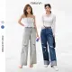 Quần jeans suông MIEU mài rách - HJN03 (Đậm/ Nhạt). 