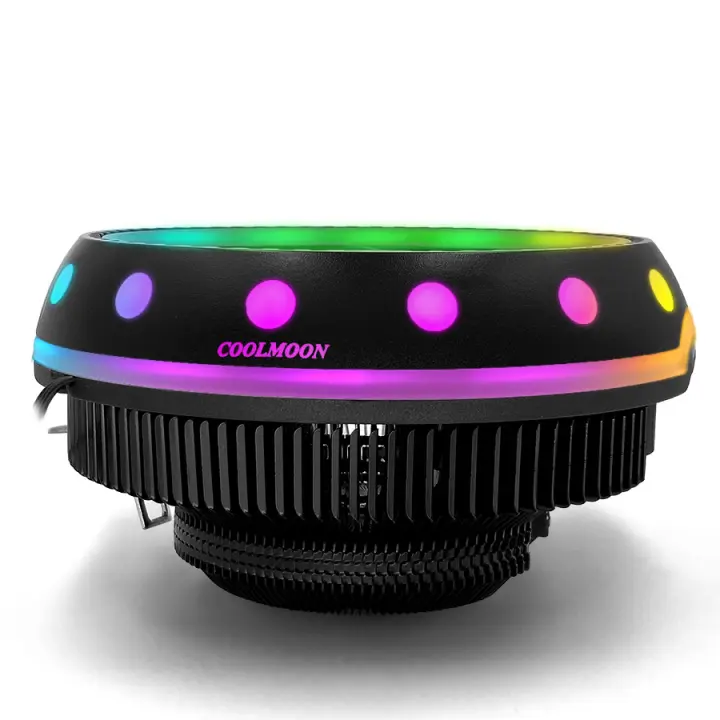 Quạt Tản Nhiệt, Fan CPU Coolmoon UFO X Led RGB - Tự Động Đổi Màu Và Hiệu Ứng