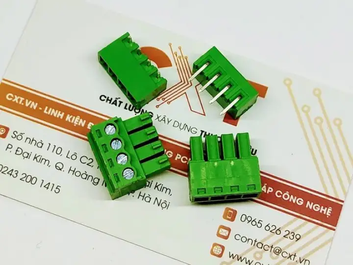 Cầu đấu 15EDG3.81-4P 3.81mm  Chân cong