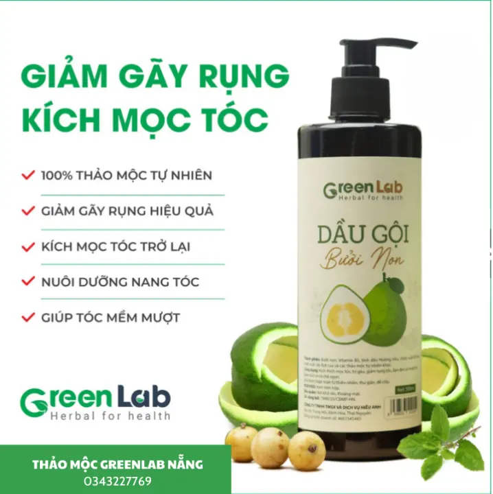 Dầu gội thảo mộc Bưởi Non Greenlab