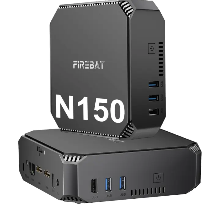 Firebat T2 Mini PC N150 (3.6GHz) Intel, 4K UHD, DDR4 RAM M.2 SSD PCIe, Intel Twin Lake N150