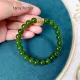 Vòng tay phong thủy đá Mã Não xanh ngọc 8 li phối charm lu thống vàng thời trang, sang trọng hợp mệnh Mộc, Hỏa | Hoa Minh Gem. 