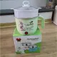 Ca nấu mì , nồi lẩu điện siêu tốc  mini 2 tầng size 18cm , tặng kèm vỉ hấp inox .. 