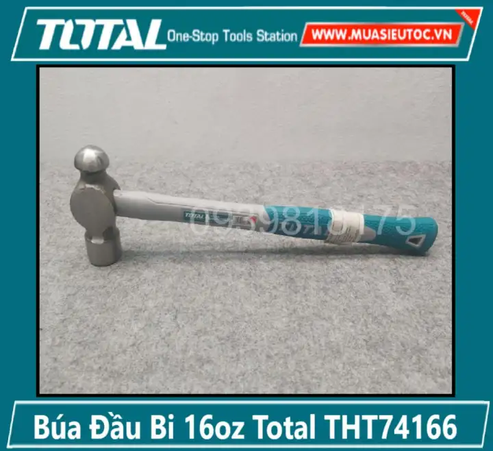 ĐỒ NGHỀ TOTAL Búa Đầu Bi 16oz (450gr) Total THT74166