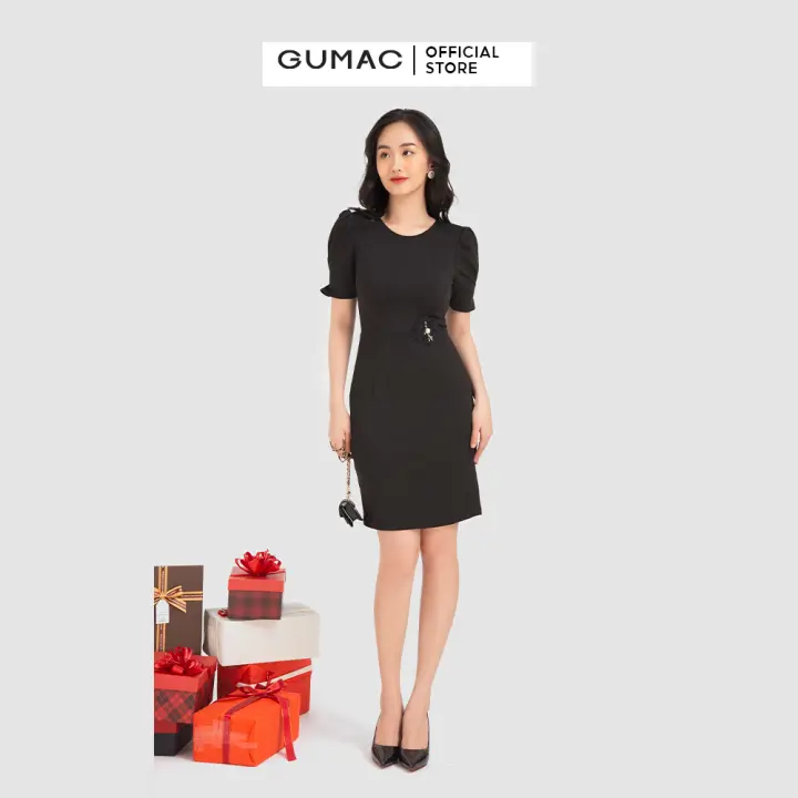 Đầm dáng ôm nữ cơ bản thiết kế tay lỡ GUMAC DB12038 – Gumac >>> top1shop >>> lazada.vn
