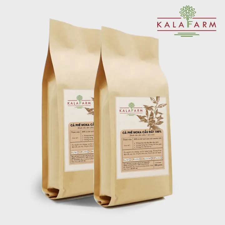 Combo 1kg (2 gói) Cà phê nguyên chất MOKA Cầu Đất rang mộc thượng hạng, ca phe cao cấp hương thơm mạnh mẽ , chua thanh pha máy, coldbrew ngon từ… – No Brand – top1shop
