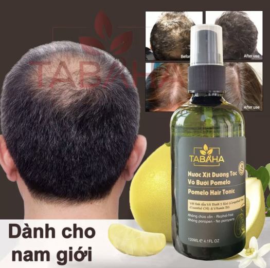 Tinh dầu bưởi xịt dưỡng tóc cho nam giới Tabaha 120ml giúp giảm rụng mọc  tóc con - Sản phẩm chăm sóc tóc 