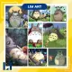 Tranh sơn dầu số hoá có khung LIM Art -Tranh tô màu theo số hoạt hình Ghibli Totoro. 