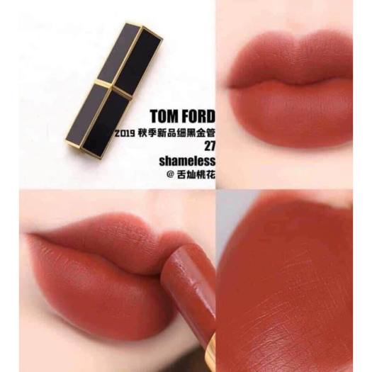 Son Tom Ford Matte Màu 07 Ruby Rush + Màu 06 Flame + Màu 27 Shameless + Màu  24 Marocain) - Son thỏi 