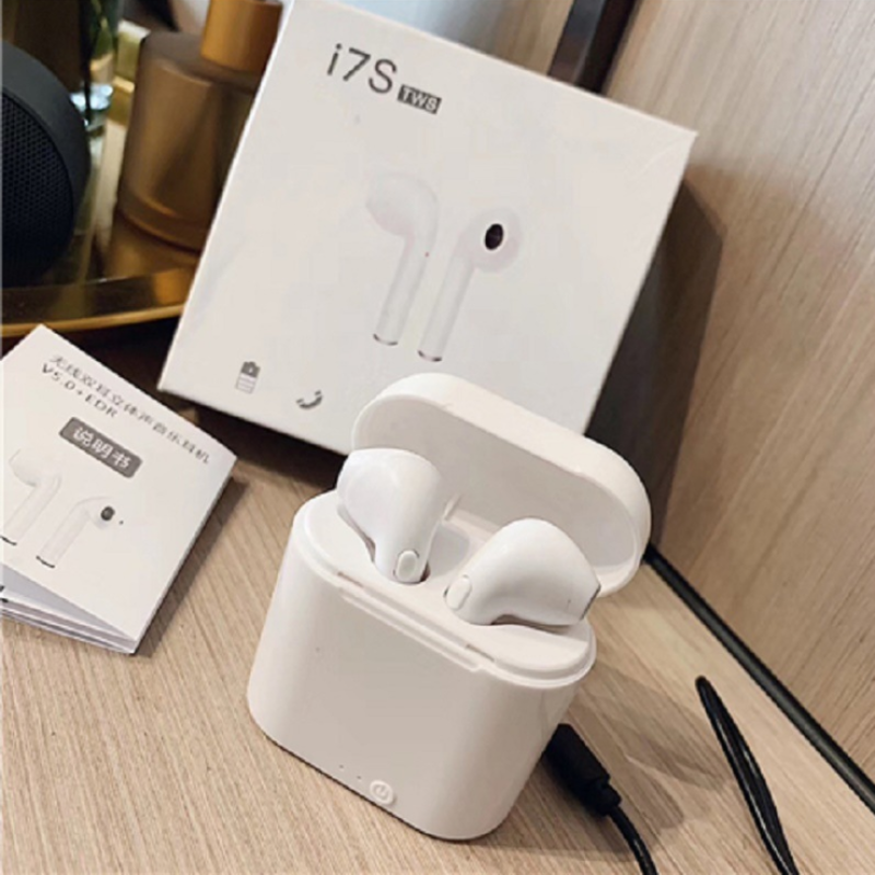 Earswatchs Tai nghe không dây i7s 5.0 mới Tai nghe Bluetooth có ngăn sạc Tai nghe Bluetooth không dây earbud