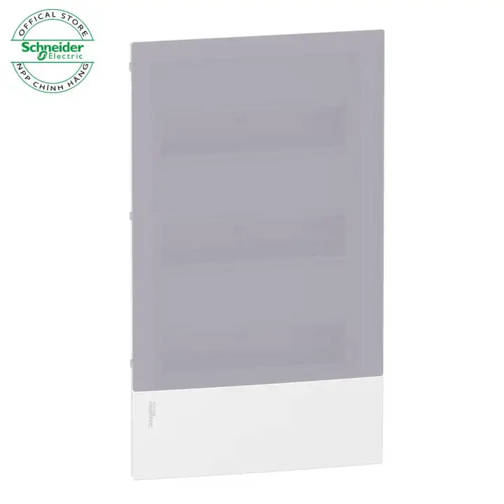 Tủ Điện Nhựa Âm Tường 36 đường - Mini Pragma cửa Trắng hoặc cửa Mờ - 12 Mô đun 3 Hàng - Tủ Schneider - MIP22312; MIP22312T