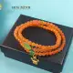 Vòng tay Ngọc Nam Hồng size 5 li kiểu quấn 3 vòng hoặc làm vòng cổ, hợp phong thủy mệnh Hỏa Thổ | Hoa Minh Gem. 