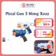 Đồ Chơi Trẻ Em Phụt Xốp Neft PISTOL GUN 3 NÒNG XOAY - Nhựa ABS An Toàn Với Trẻ Em. 