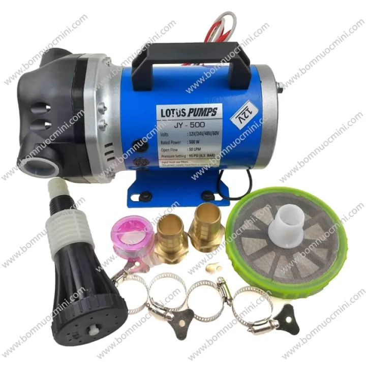 Máy Bơm Áp Lực JY-500 12V/24V 500W (50L/P) | Máy Bơm JY500 12V/24V