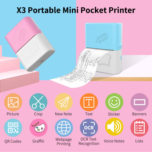 X3 Portable Mini Pocket Printer 
