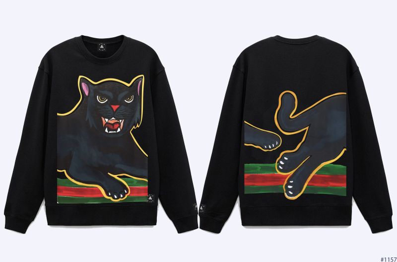 Áo sweater od oversize black cat , áo nỉ dài tay unisex odin clothing