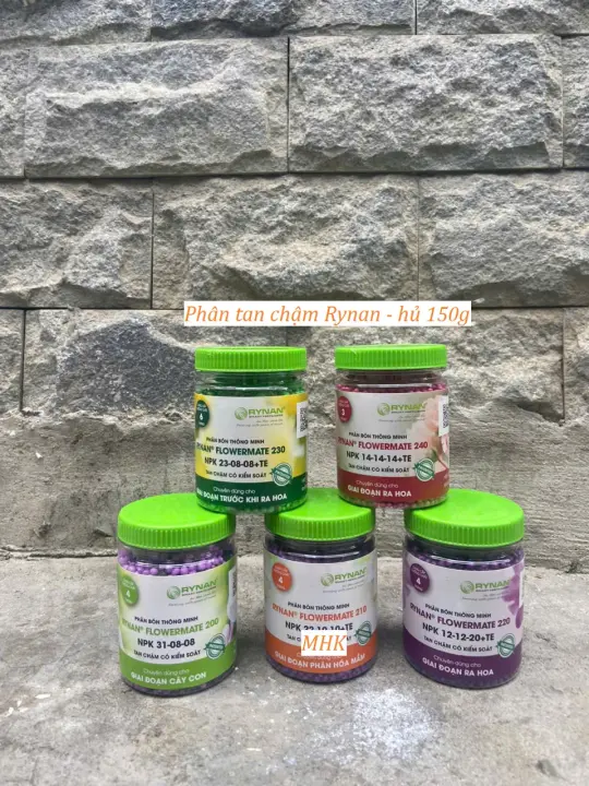 Hủ 150g Phân RYNAN phân tan chậm có kiểm soát cho lan , hoa kiểng , kiểng lá