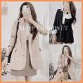 Áo blazer dài tay 1 lớp túi nắp nữ AB869 be đen, áo vest khoác ngoài trơn 2 cúc phong cách hàn quốc kiểu dáng trẻ trung