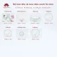 Bộ bát đĩa cao cấp Bát Tràng set 11, 16, 21 sản phẩm - Họa tiết hoa đào xanh. 