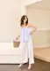 Quần culottes MIEU trơn dài - HM12 (Kem Lá/Trắng). 