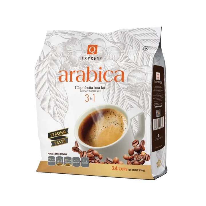 Cà phê sữa hòa tan Arabica Trần Quang 480g (24 gói * 20g) – No Brand – top1shop