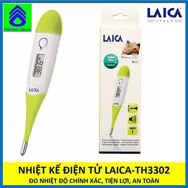 Nhiệt kế điện tử đầu mềm Laica (Italy) TH3302 - Đo nhiệt độ cơ thể trẻ em chính xác, tiện lợi, an toàn