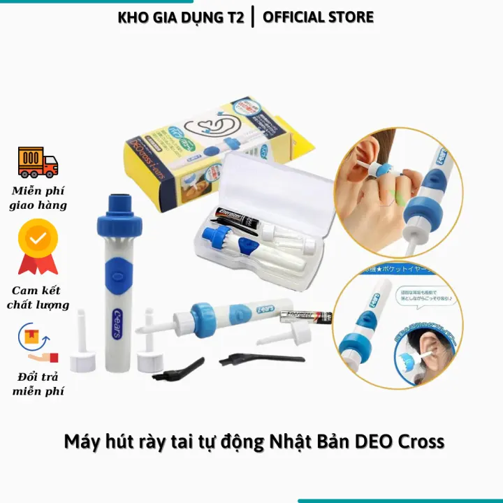 Máy hút ráy tai Nhật Bản DEO Cross I-Ears, dụng cụ lấy ráy tai cao cấp, bộ máy hút ráy tai chuyên dụng mini cao cấp, Siêu Bền