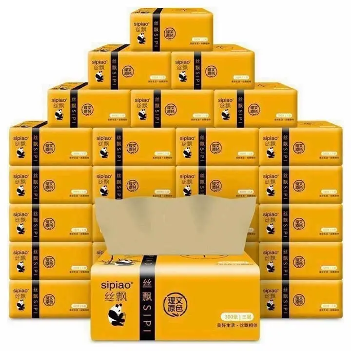 THÙNG 30 GÓI GIẤY ĂN GẤU TRÚC SIPAO SIÊU DAI CAO CẤP HÀNG NỘI ĐỊA ĐỦ 300 TỜ HÀNG CHUẨN