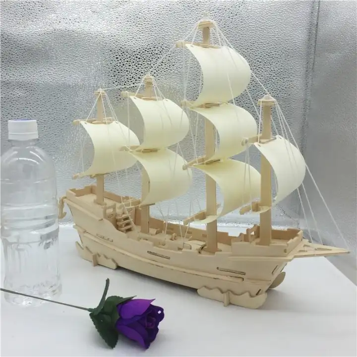 Mô hình lắp ráp gỗ 3D  (TT-01)  Thuyền Thương gia