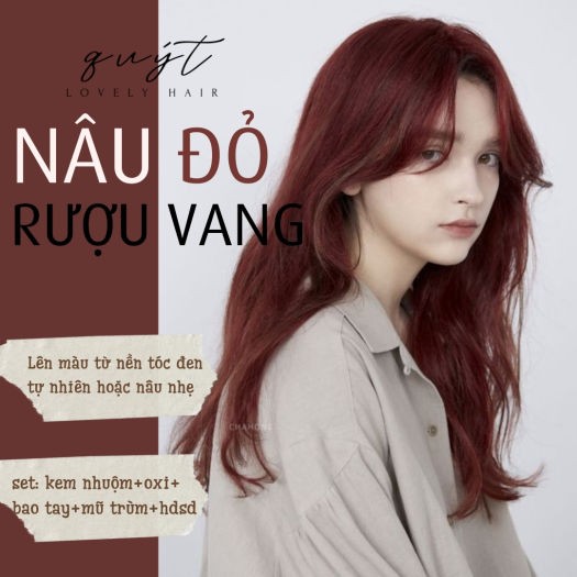 Thuốc nhuộm tóc màu ĐỎ VANG RƯỢU  Shopee Việt Nam