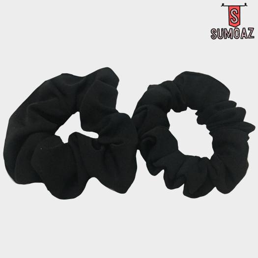 Dây cột tóc vải Scrunchies màu đen siêu xinh size M - Phụ kiện cho tóc | MỹPhẩm.vn