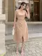 JOVEN Đầm Dài Martha Độn Vai Nhún Eo Trẻ Trung Thanh Lịch. 