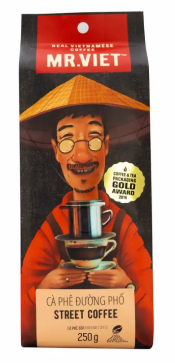 MR.VIET Cà Phê Đường Phố – Cà Phê Rang Xay Túi 250g (MR.VIET Street Coffee – Ground Coffee 250g Bag) – Mr.Việt – top1shop
