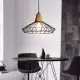 Bộ 3 Đèn thả lồng sắt đuôi gỗ dáng Xòe hoa - Hình trụ. 