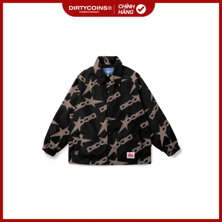 Áo Khoác Dico Star Pattern Coach Jacket - Black