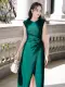 JOVEN Đầm Dài Martha Độn Vai Nhún Eo Trẻ Trung Thanh Lịch. 