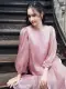 JOVEN Đầm Ngắn Babydoll Vera Tay Dài Chất Organza Thanh Lịch. 