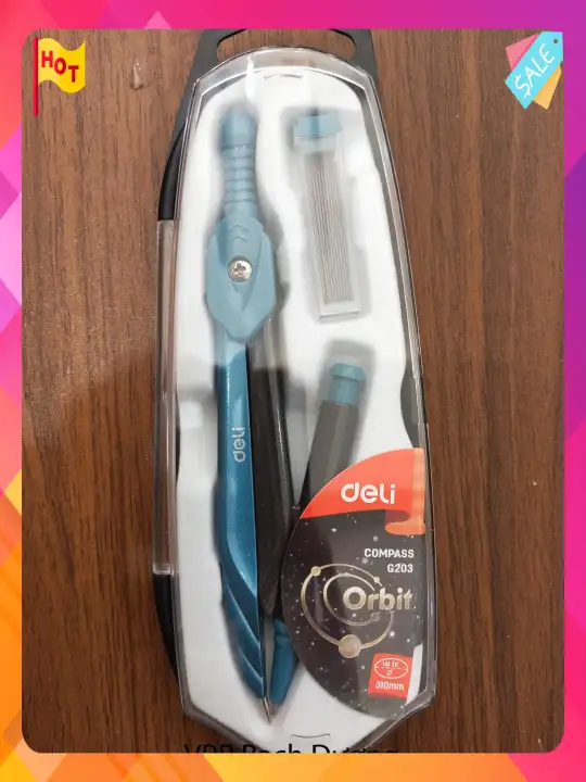 Compa Deli G203 Chì bấm - cái - compa học sinh tốt