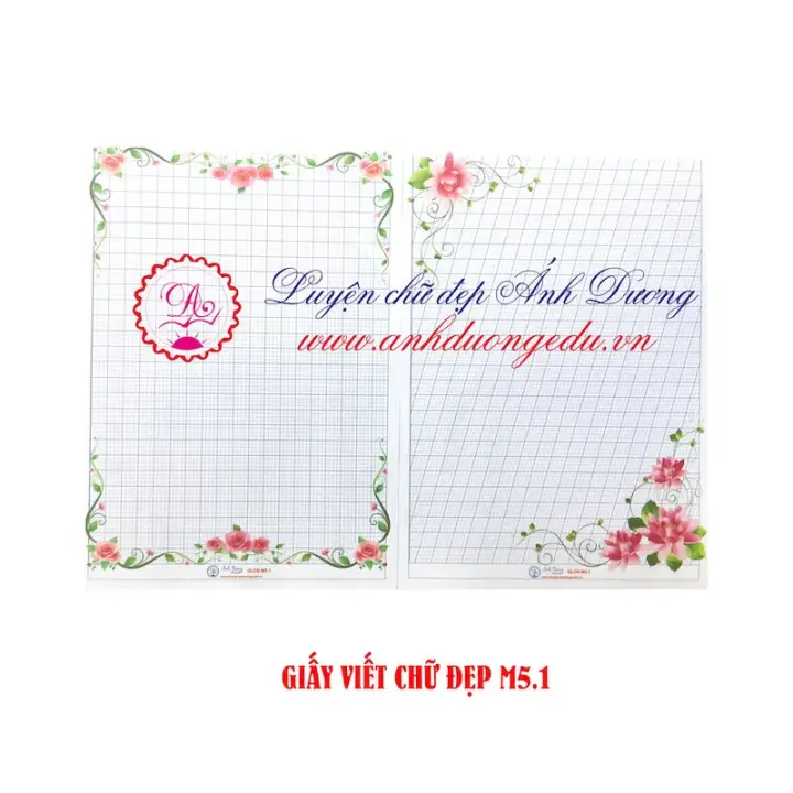 Giấy luyện chữ đẹp ánh dương M5.1(mặt ô li đứng/ mặt đường kẻ nghiêng )