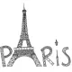 Tháp Eiffel - Set 10 Tờ Tranh Tô Màu A4 A5 Dành Cho Màu Sáp, Màu Chì - TRANH TÔ MÀU COLOR LAND. 