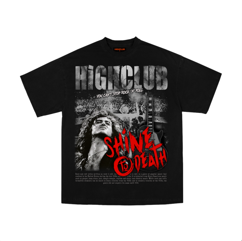 Highclub Shine To Death Tee - Black/White