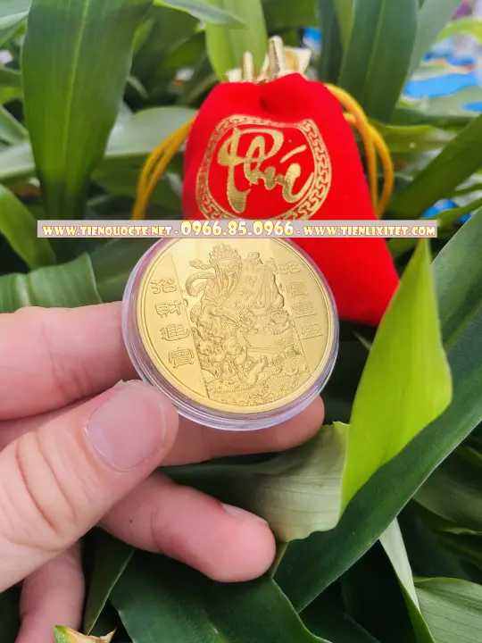 Tiền lì xì 2023 ĐỒNG XU Thần Tài ( Đồng xu may mắn)