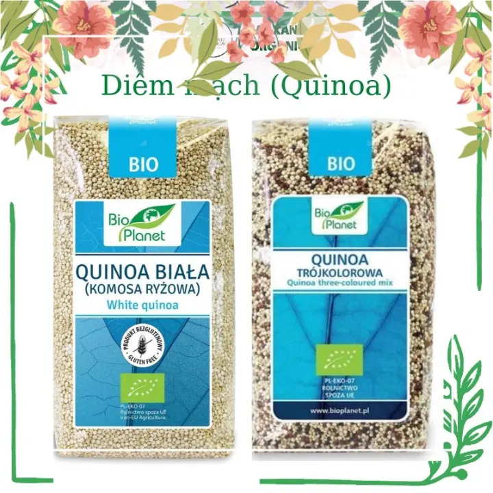 Măng Tây Baby - Hạt diêm mạch Quinoa hữu cơ Trắng, Mix 3 màu Bio Planet 500g