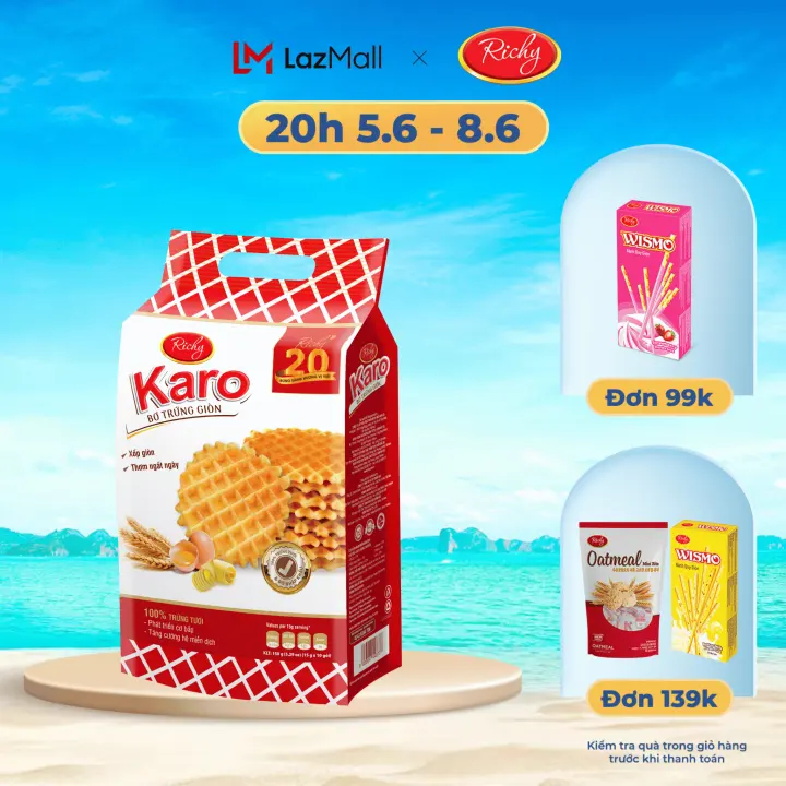Bánh Karo Richy bơ trứng giòn gói 150g - 180g